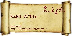 Kajdi Áhim névjegykártya